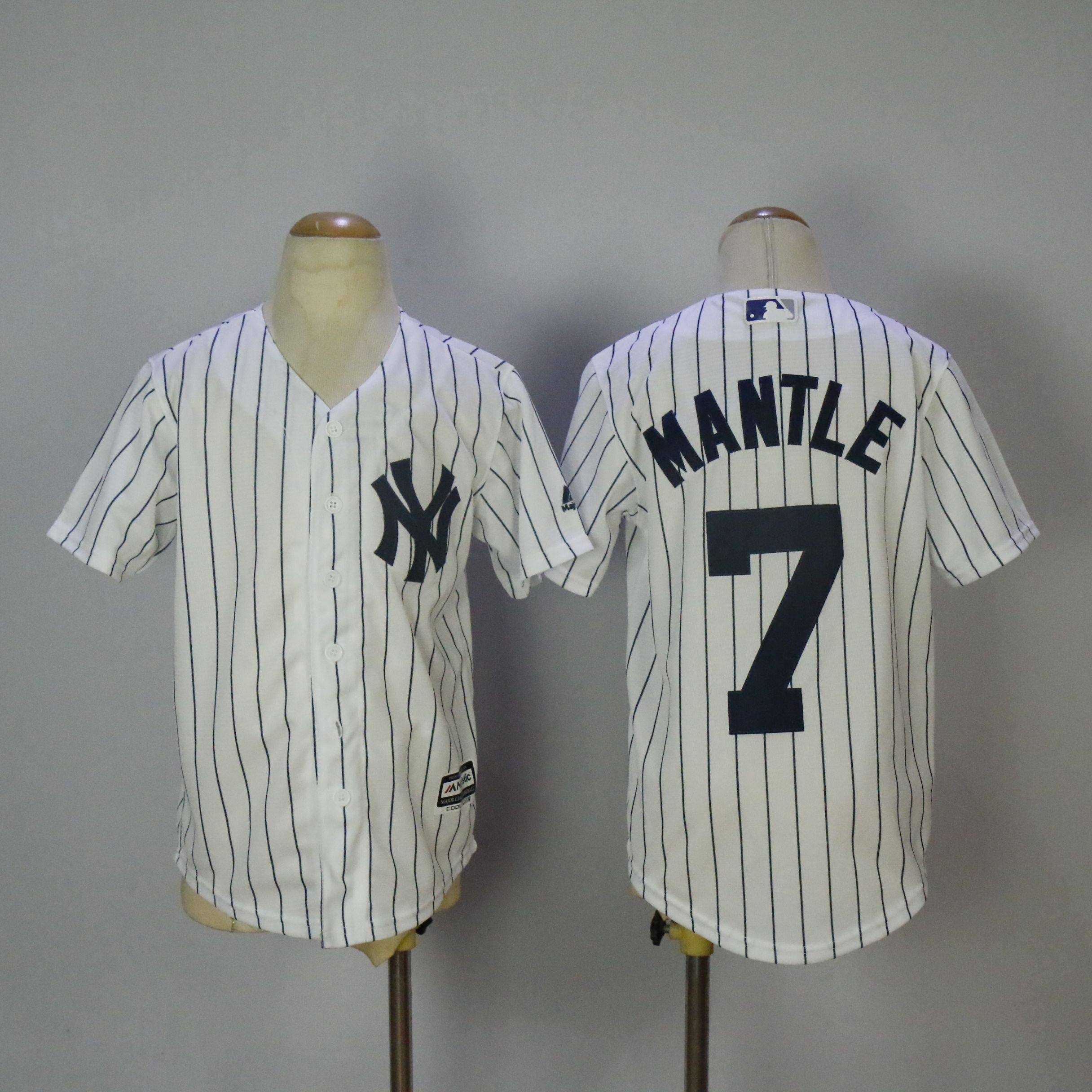 Youth New York Yankees #7 Mantle White MLB Jerseys